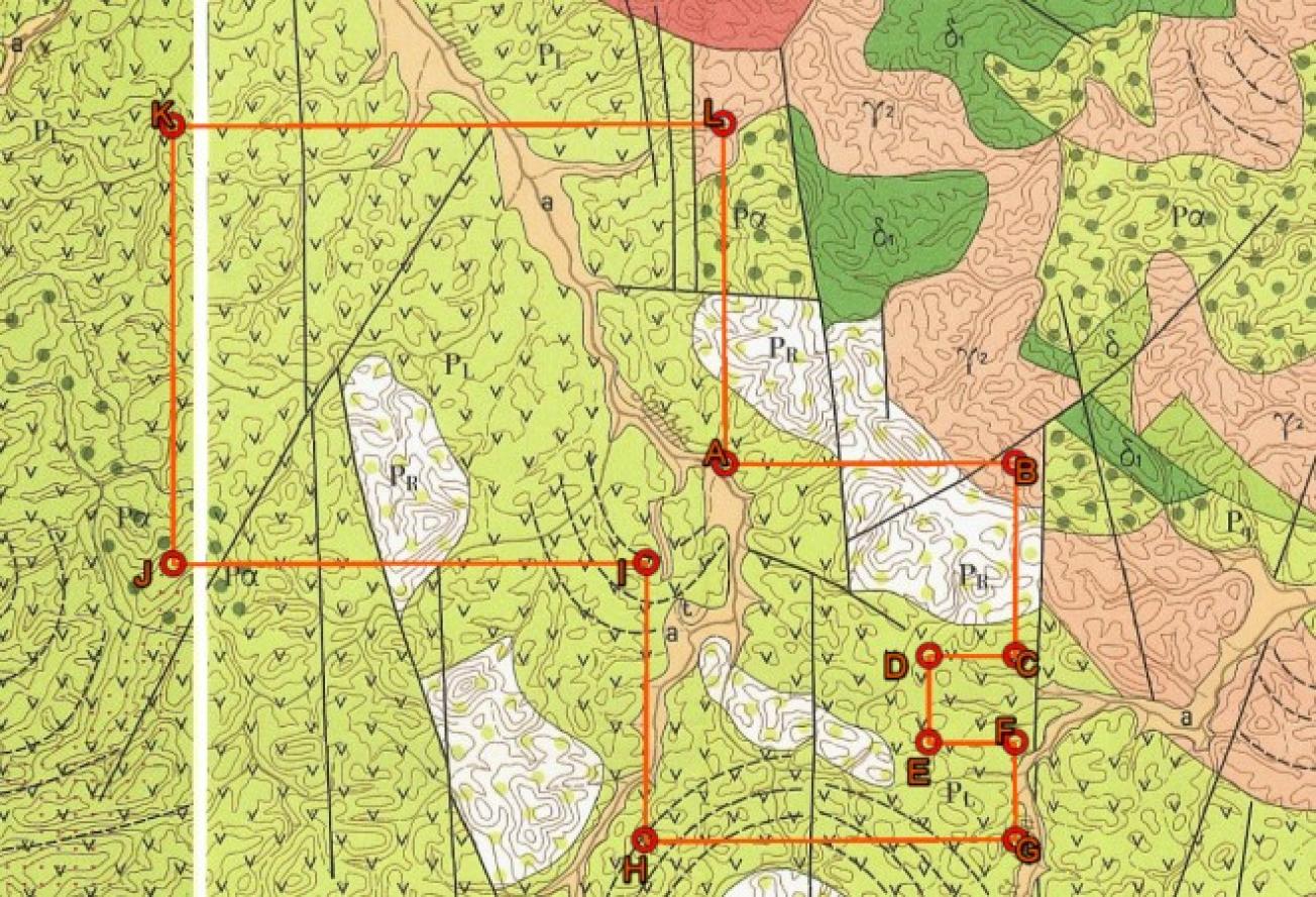 carte geologique PER Crique Sophie
