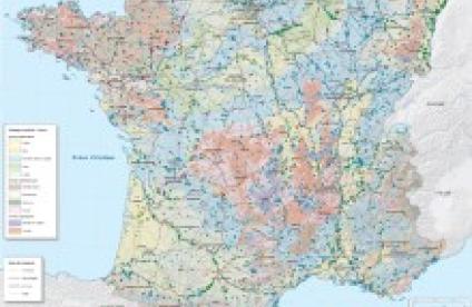 La nouvelle carte des carrières de France en 2020 © BRGM - © BRGM La nouvelle carte des carrières de France en 2020 © BRGM
