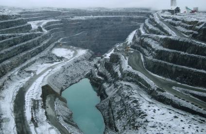 Mine à ciel ouvert de cuivre à Aitik, exploitée par Boliden (Suède)