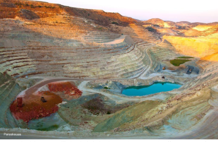 Carrière de bentonite sur l'île de Milos (Grèce)