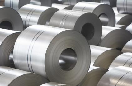 Hot-dip coated galvanised coils in storage, Bruckenhausen Plant (Thyssenkrupp AG) - © World Steel Association Hot-dip coated galvanised coils in storage
