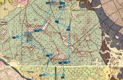 Carte géologique du PER Permis Carapa