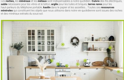 Extrait de l'infographie "les ressources minérales dans notre vie quotidienne"