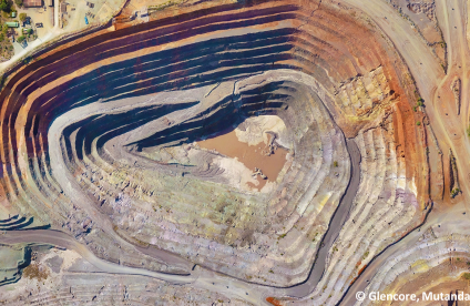Open-pit de la mine de Mutanda, opérée par Glencore