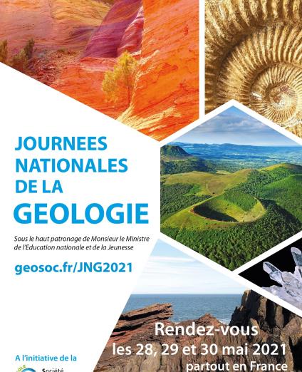 Affiche des journées nationales de la géologie 2021