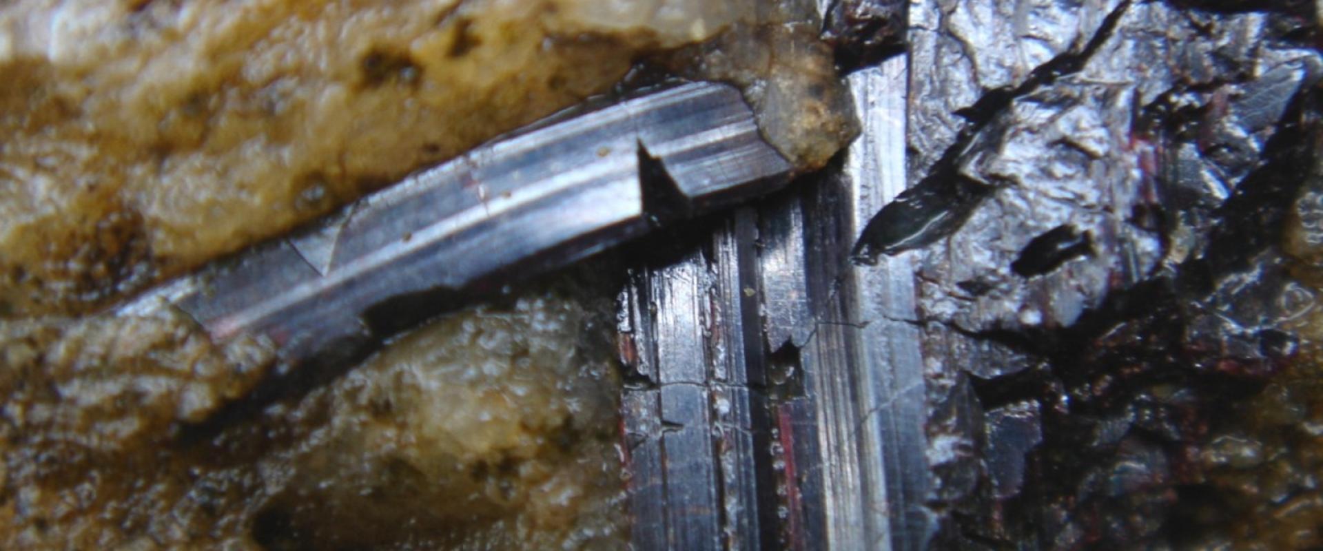 Minéralisation à rutile © BRGM - Fabrice Deverly