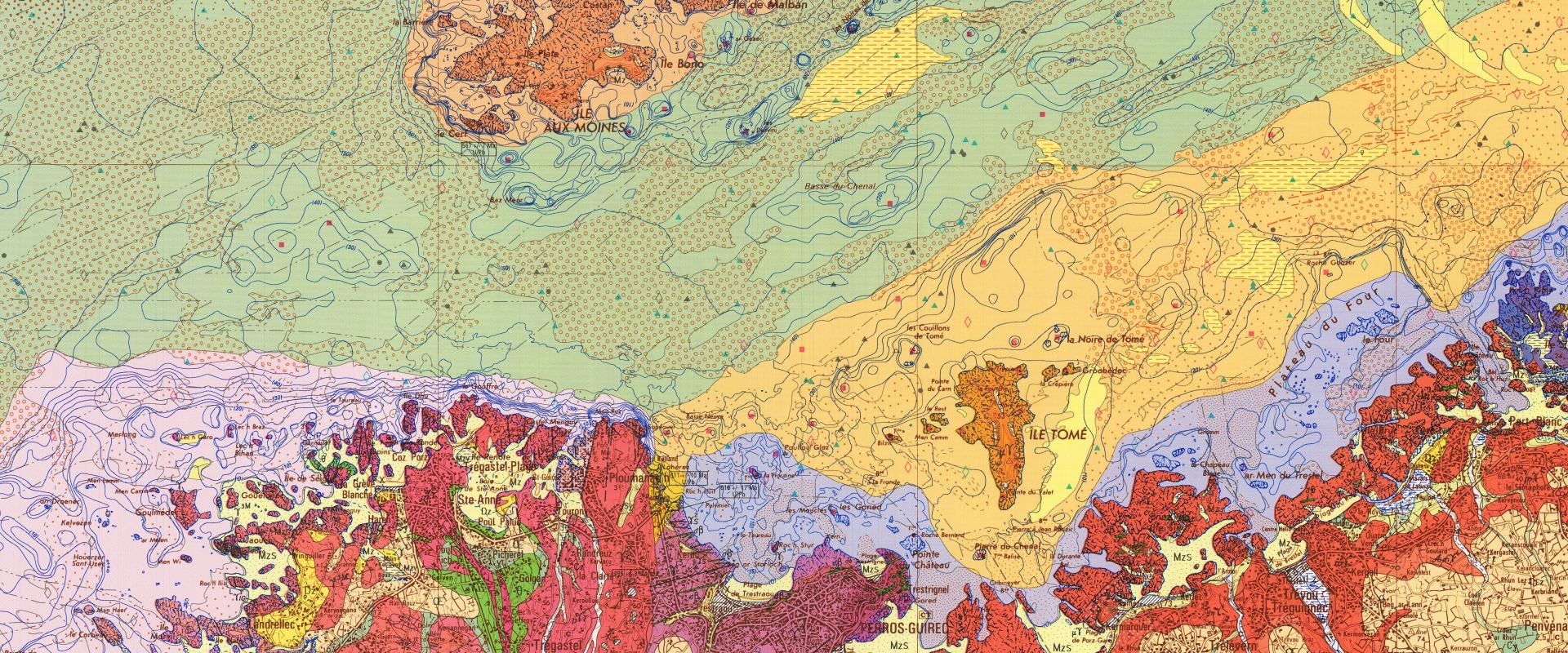 Extrait de la carte géologique à 1/50 000 de Perros-Guirec - BRGM Extrait de la carte géologique à 1/50 000 de Perros-Guirec