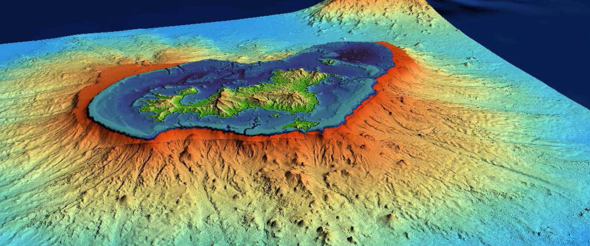 Reliefs sous-marins au large de Mayotte, relevés dans le cadre de la mission campagne MAYOBS2
