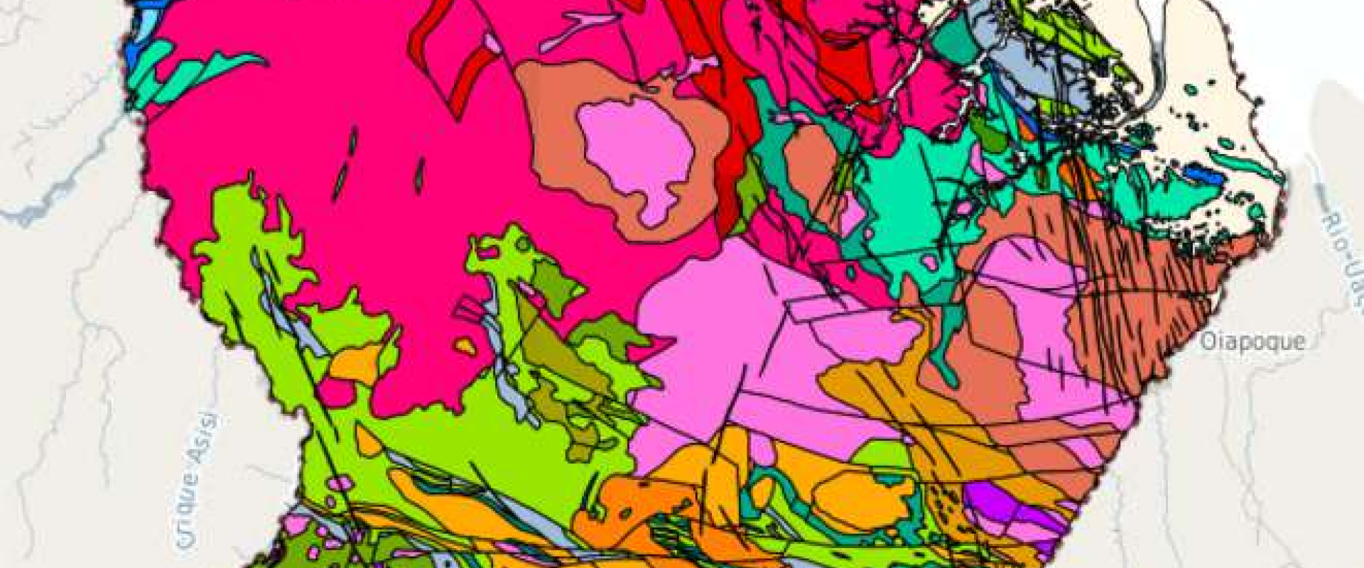 Carte géologique de la Guyane