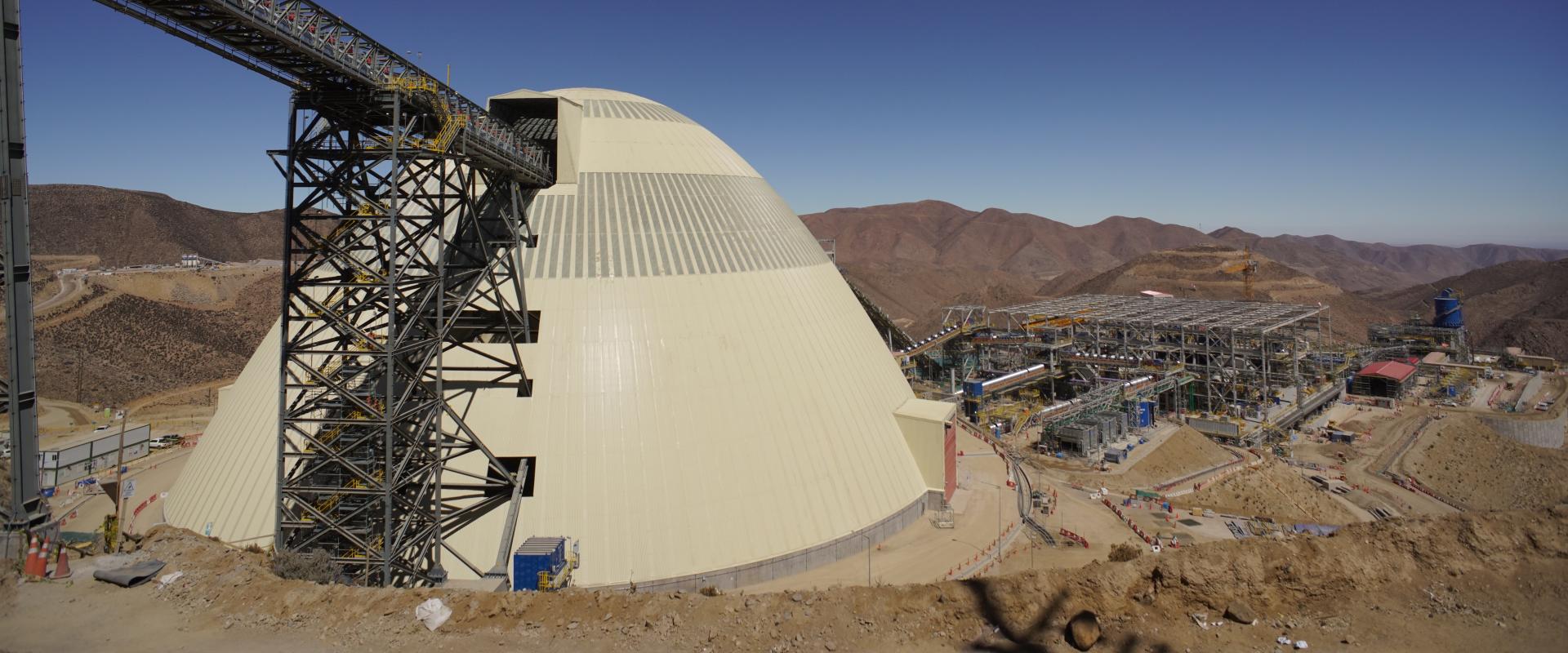 Le dôme de Papajune dans la mine de cuivre de Quellaveco au Pérou