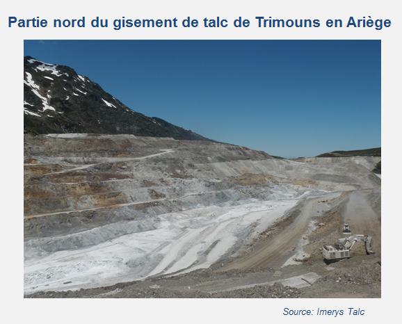 Partie nord du gisement de talc de Trimouns en Ariège