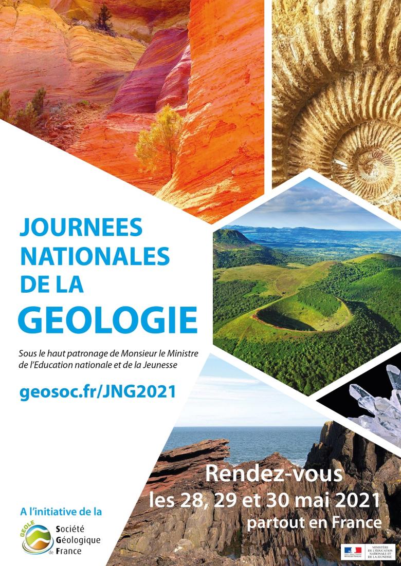 Affiche des journées nationales de la géologie 2021