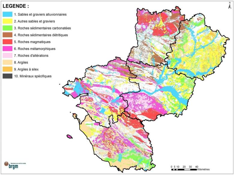 Carte des ressources dans le cadre du SRC des Pays de la Loire, 2021
