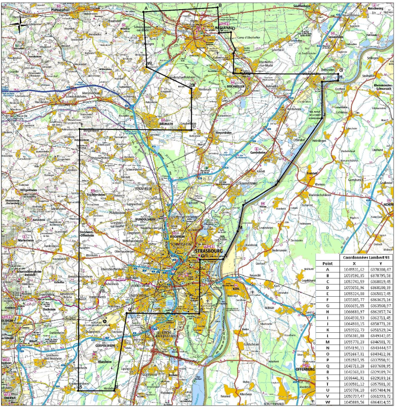 périmètre du PER Li sollicité Plaine du Rhin