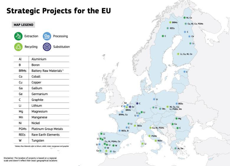 Carte européenne des projets stratégiques 